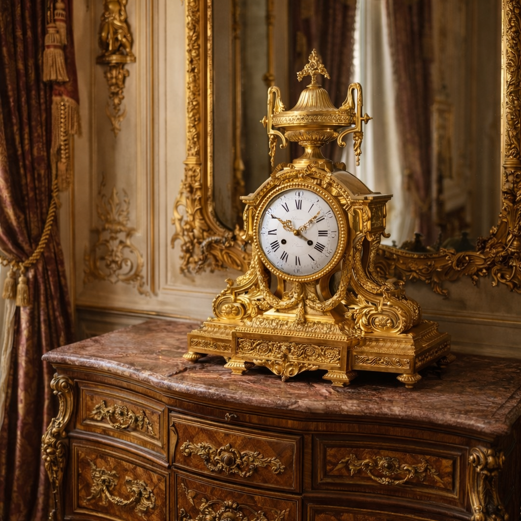 Early 1840's Antique Bronze Louis XV Pendulum Clock — OSMAN ANTIQUE